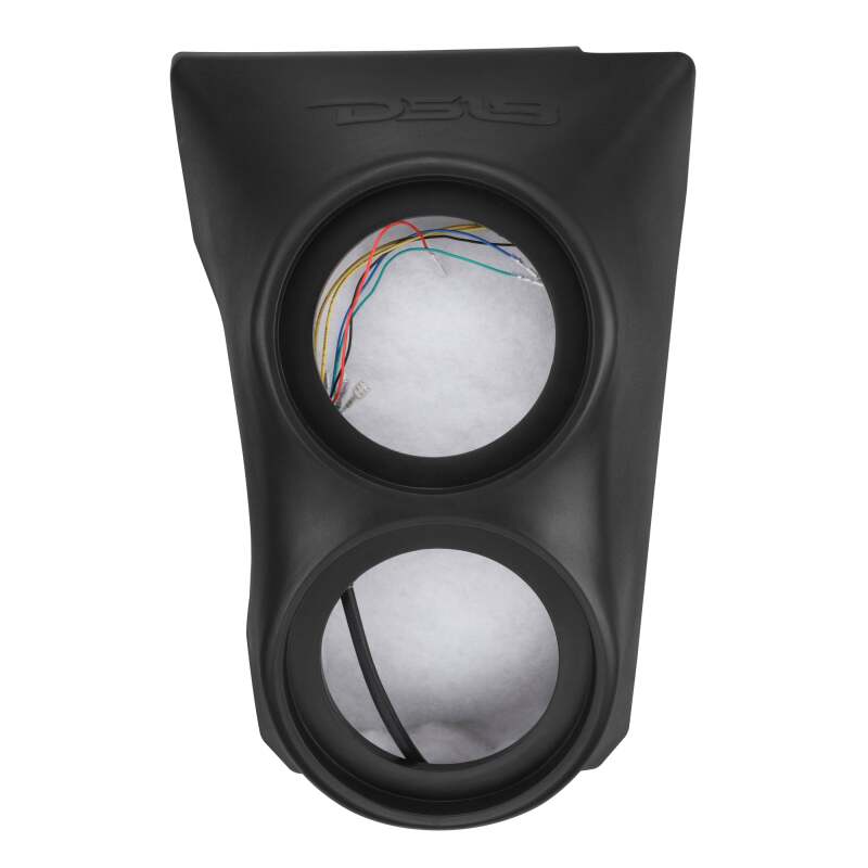 DS18 Water Fall Center Console Enclosure Fits 2 x 6.5 Speakers 2017+ 2 & 4 Door IP65 PE Material - CA-X3WFCC66 - angle view