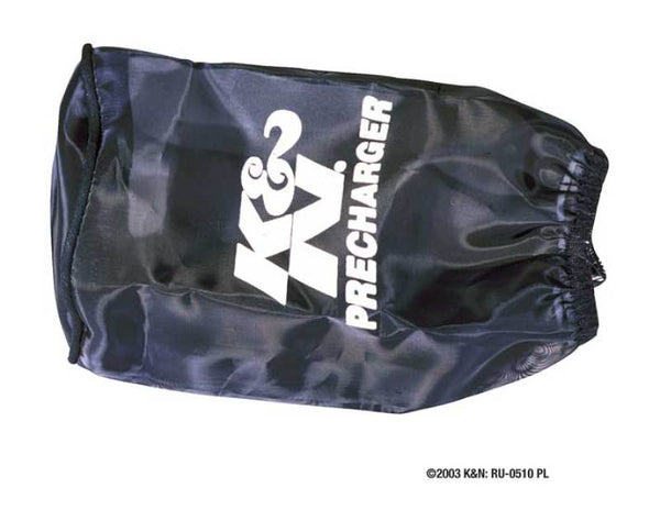 K&N Round Straight - Black - 3.5in ID x 5in H - Precharger Air Filter Wrap Blue - RU-0510PK for 1976-1981 Yamaha XT500 - fron