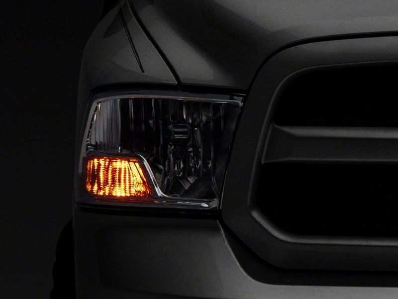 Raxiom 09-18 Dodge RAM 1500 Axial OEM Rep Headlights w/ Single Bulb- Chrome Housing (Clear Lens) - R118018