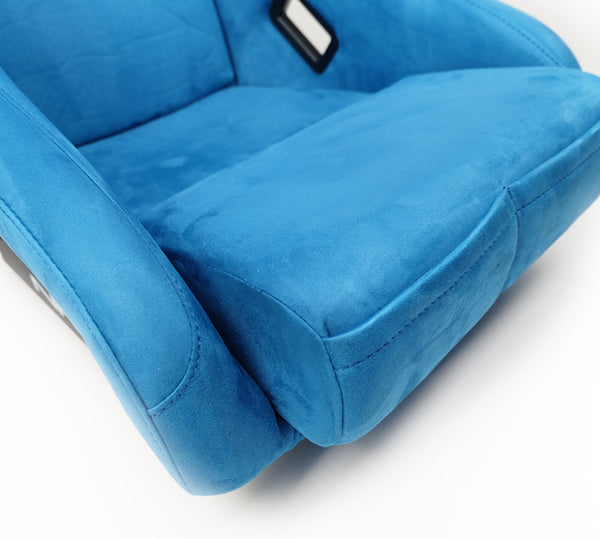 NRG FRP Bucket Seat ULTRA Edition - Medium (Blue Alcantara/Pearlized Back) - FRP-303BL-ULTRA - front view