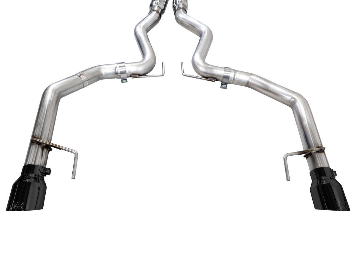 AWE 2024 Ford Mustang GT Fastback S650 RWD Track Edition Catback Exhaust w/ Dual Diamond Black Tips - 3020-33650