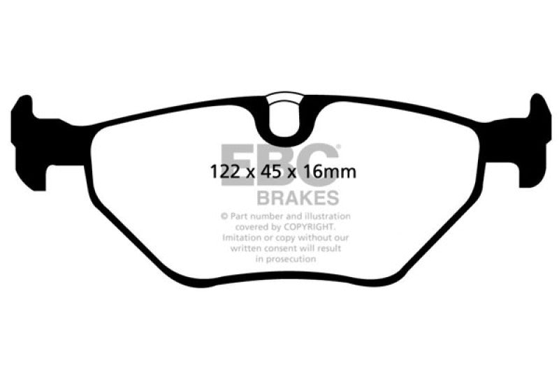 EBC 01-03 BMW 525i 2.5 (E39) Yellowstuff Rear Brake Pads - DP41091R