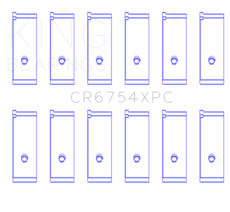 King Toyota/Lexus 2JZGE/2JZGTE 3.0L (Size 0.25mm) Coated Performance Rod Bearing Set - CR6754XPC0.25