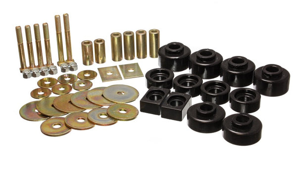 Energy Suspension 97-03 Ford F-100/F-150 2WD/F250 2WD & L-Duty Black Body (Ext Cab ONLY ) Mount Set - 4.4114G - front view