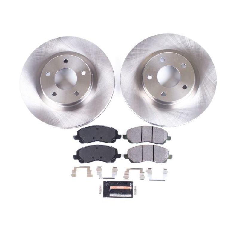 Power Stop 11-14 Chrysler 200 Front Autospecialty Brake Kit - KOE3032 for 2007-2020 Mitsubishi Outlander - front view