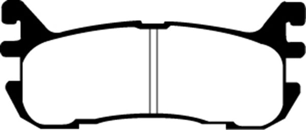 EBC 97-02 Ford Escort 2.0 Ultimax2 Rear Brake Pads - UD636 for 1994-2005 Mazda Miata - front view