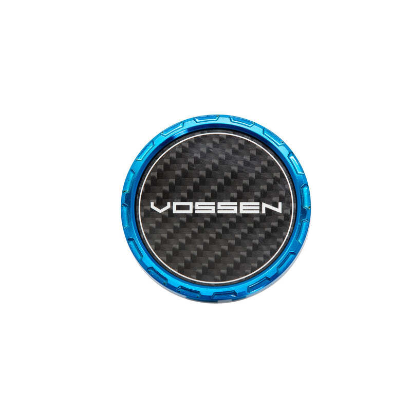 Vossen Classic Carbon Billet Sport Cap 2.0 - Small (VHF) - Transparent Blue - Twill Weave (Gloss) - CAPBSC2-SM-CL-BL-W