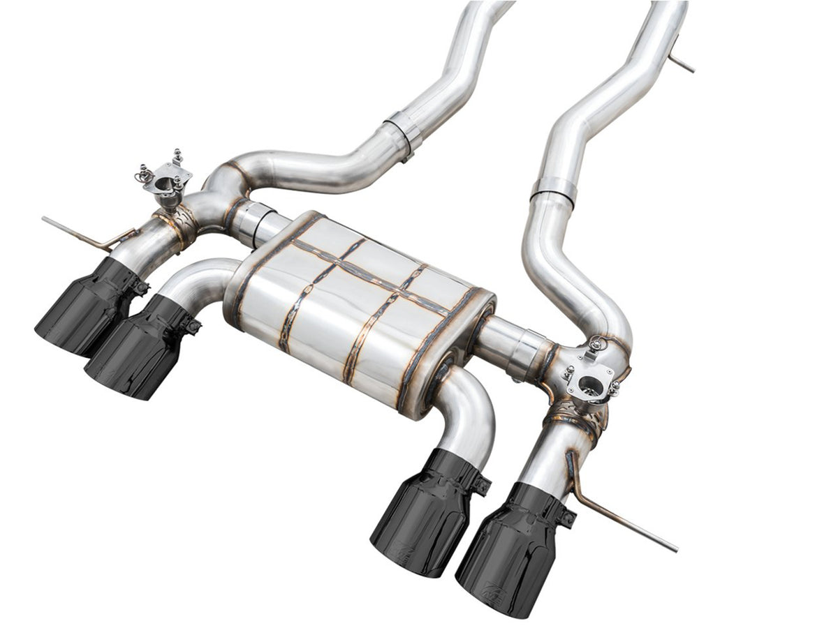 AWE SwitchPath Catback Exhaust for BMW G8X M3/M4 - Diamond Black Tips - 3025-42480