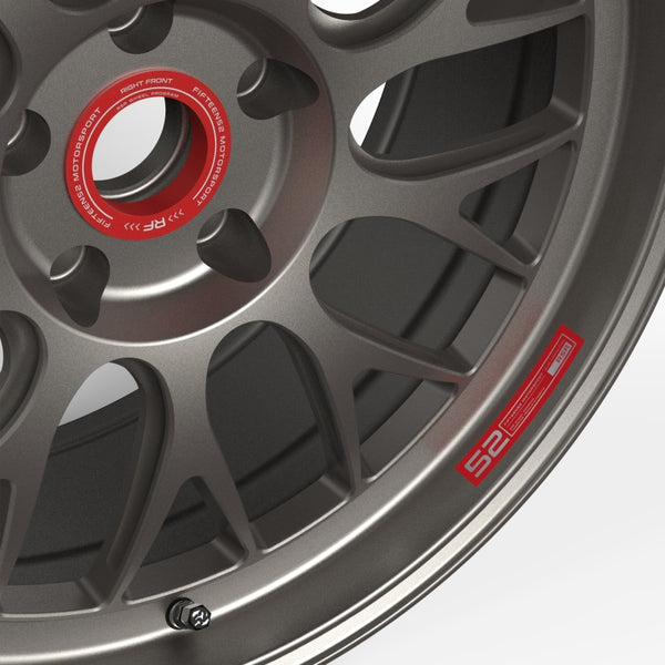 fifteen52 Holeshot RSR Wheel Lip Decal Set of Four - Red - 52-RSR-LIPDECAL-RED-SET by fifteen52 - front view