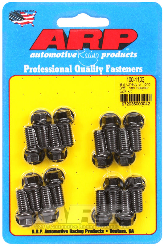 ARP Big Block Chevy &amp; Ford 3/8in Hex Header Bolt Kit - 100-1102
