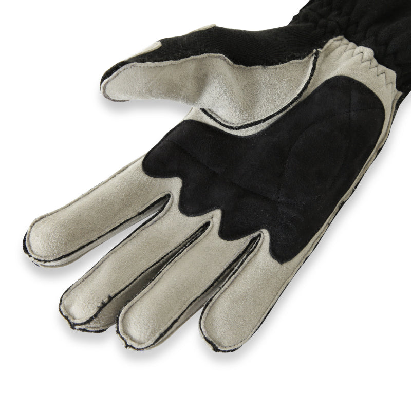 RaceQuip SFI-5 Gray/Black Medium Outseam Angle Cut Glove - 359603RQP