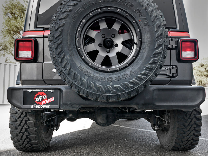 aFe MACH Force-Xp 2.5in 409SS Catback High-Tuck Exhaust 18-21 Jeep (JL) 3.6L 4-Door - Black Tip - 49-48065-1B
