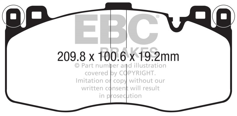EBC 2015+ BMW X5M 4.4TT (F85) Yellowstuff Front Brake Pads - DP42370R