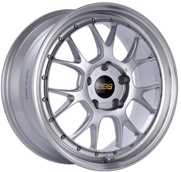 BBS LM-R 19x8.5 5x130 ET55 CB71.6 Diamond Silver Center Diamond Cut Lip Wheel - LM309DSPK by BBS - front view