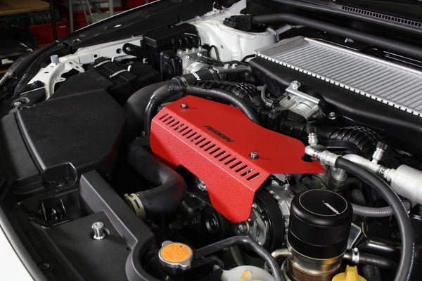 Perrin 2022+ Subaru WRX Pulley Cover - Red - PSP-ENG-153RD by Perrin Performance - front view