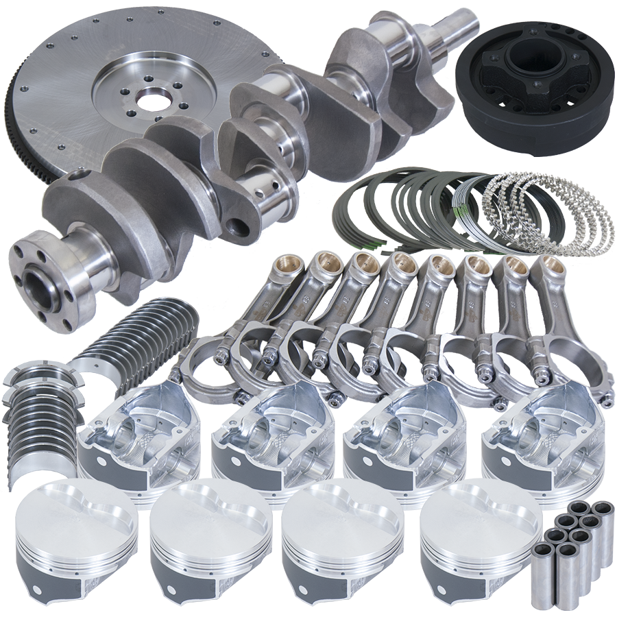 Eagle Ford 302 3.400in Crank 5.400in I-Beam Rods 4.030in Pistons 164 Tooth Ram FW Balanced Assembly - B16622ES030 - front view