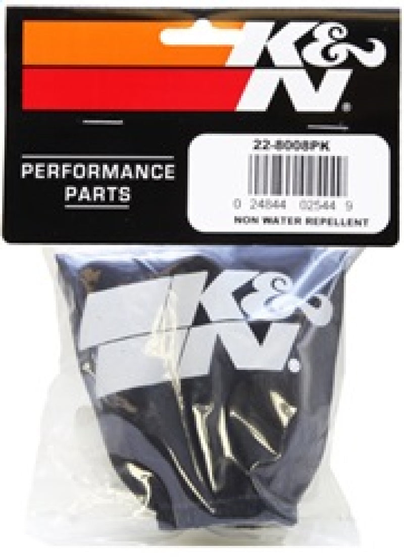 K&amp;N Universal Precharger Air Filter Wrap Black - 22-8008PK