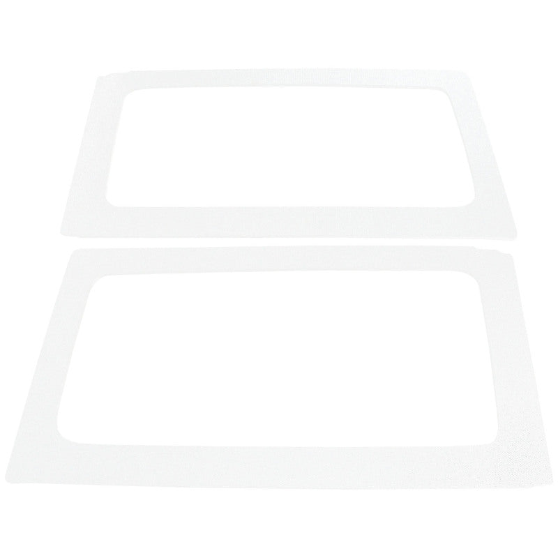 DEI 11-18 Jeep Wrangler JK 2-Door Boom Mat Rear Side Window Trim - 2 Piece - White - 50154