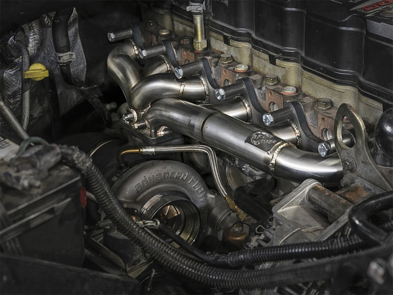 aFe Twisted Steel Header w/ Turbo Manifold 03-07 Dodge Diesel L6-5.9L - 48-32017