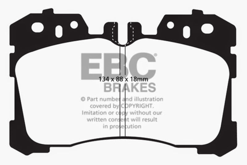 EBC 07+ Lexus LS460 4.6 Greenstuff Front Brake Pads - DP21811