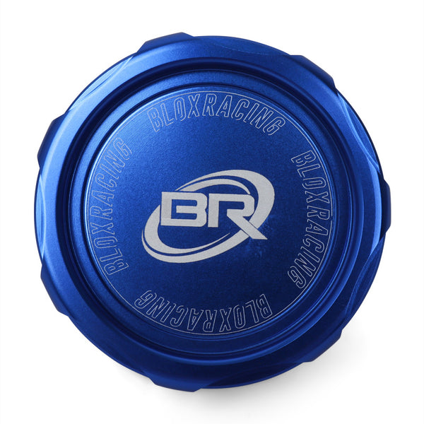 BLOX Racing Billet Honda Oil Cap - Blue - BXAC-00501-BL - front view