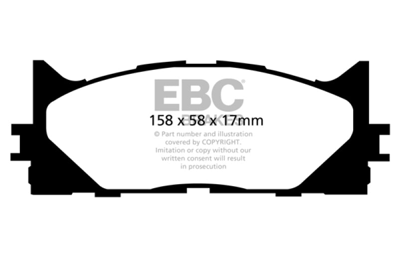 EBC 12-17 Toyota Camry 2.5L Yellowstuff Front Brake Pads - DP41790R