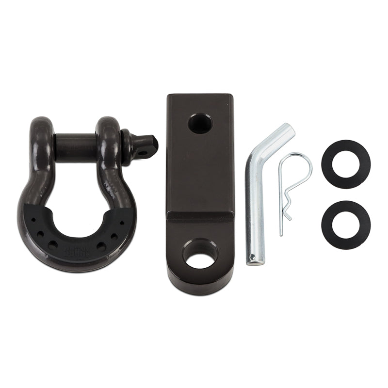 Borne Off-Road Borne Hitch Receiver and Shackle Set Black - BNRS-BK by Borne Off-Road - front view