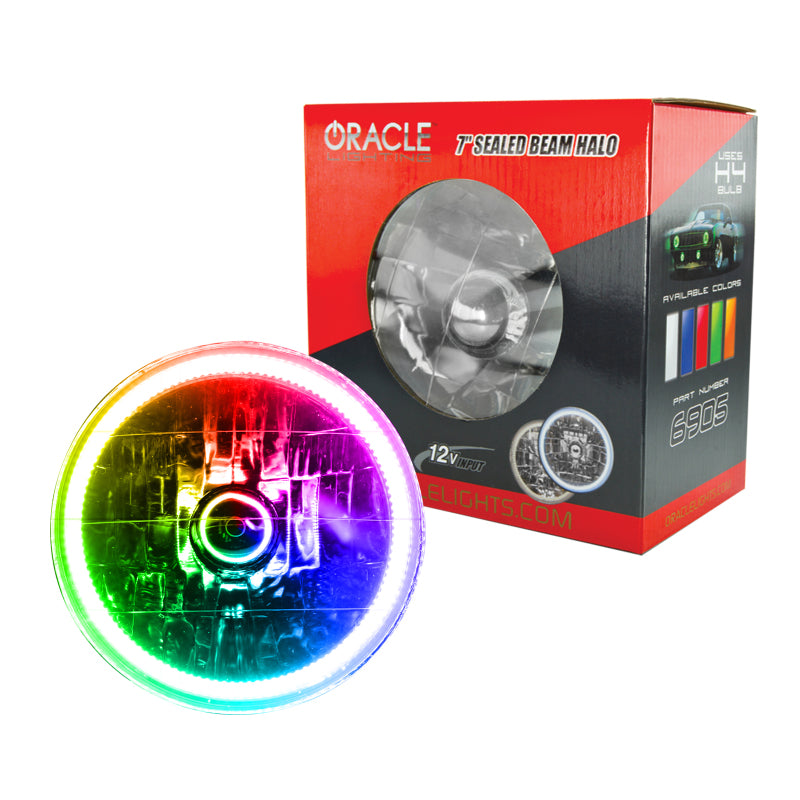 Oracle Pre-Installed Lights 7 IN. Sealed Beam - ColorSHIFT Halo SEE WARRANTY - 6905-333
