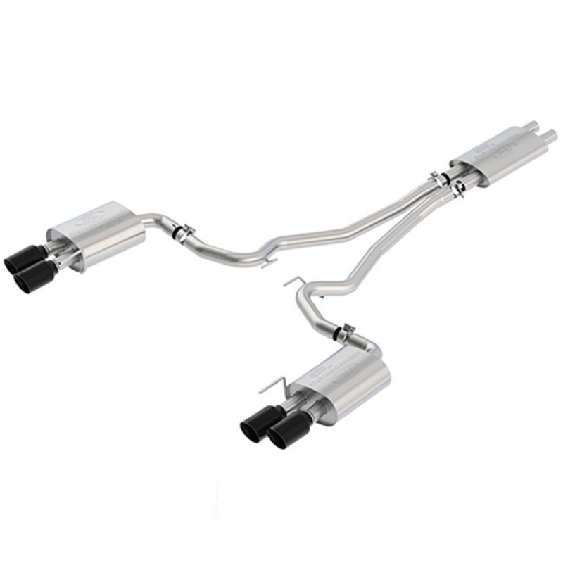 Ford Racing 2018 Mustang Gt 5.0L Cat-Back Touring Exhaust System w/Black Chrome Tips