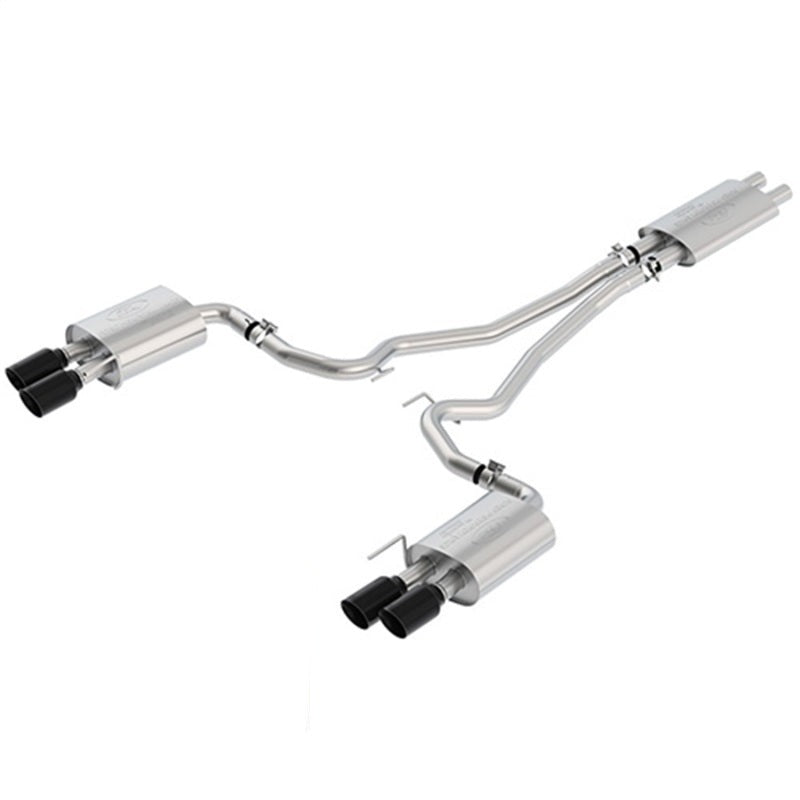 Ford Racing 2018 Mustang Gt 5.0L Cat-Back Touring Exhaust System w/Black Chrome Tips - M-5200-M8TBA