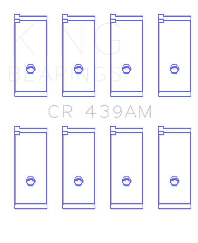 King Engine Bearings Honda A18A1/A20A1/B20A3/Bs1/Es/ET1-2 (Size +0.75mm) Connecting Rod Bearing Set - CR439AM0.75