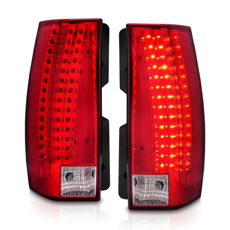 ANZO 2007-2014 Chevrolet Suburban LED Taillights Red/Clear - Escalade Look - 311190