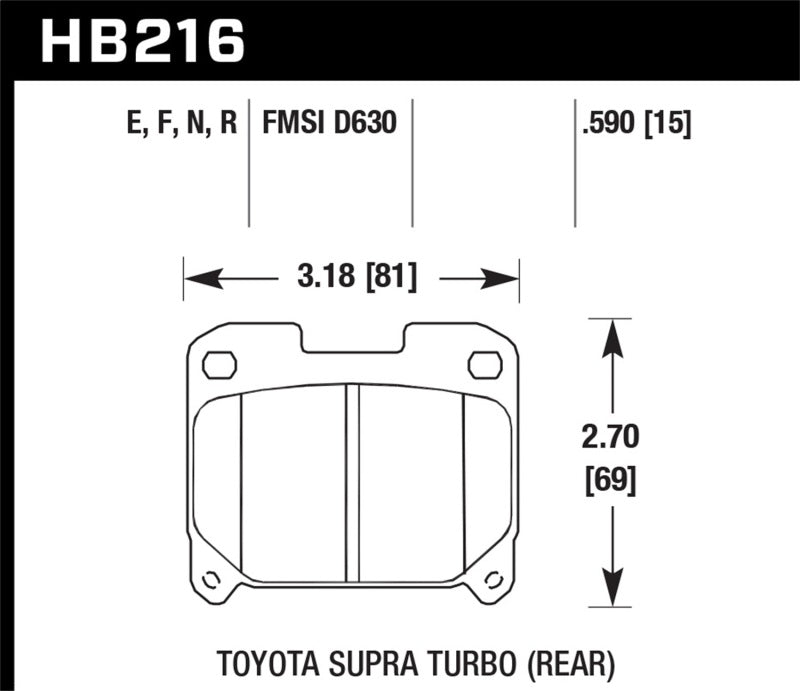 Clearance - Hawk MKIV Supra TT Rear HPS Street Pads - HB216F.590
