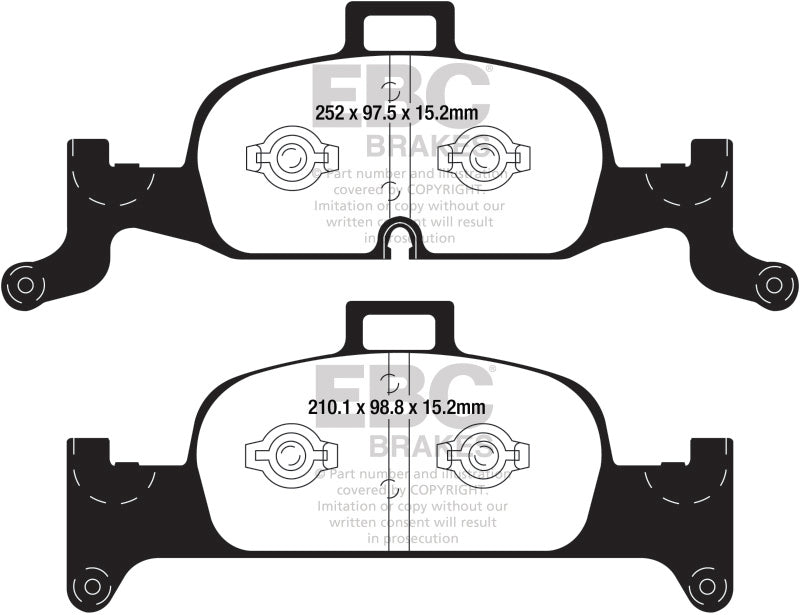 EBC 2018+ Audi A4 Allroad Quattro 2.0L Turbo Greenstuff Front Brake Pads - DP22290