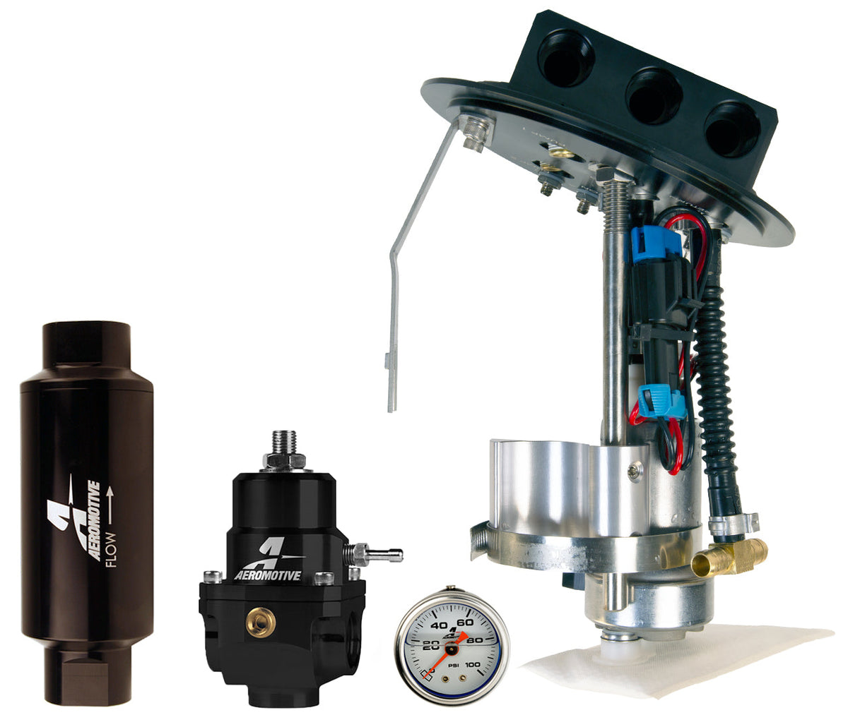 Aeromotive 11-17 Ford Mustang Drop In Kit (18038/15633/13134/12341) - Dual 450lph - 17355