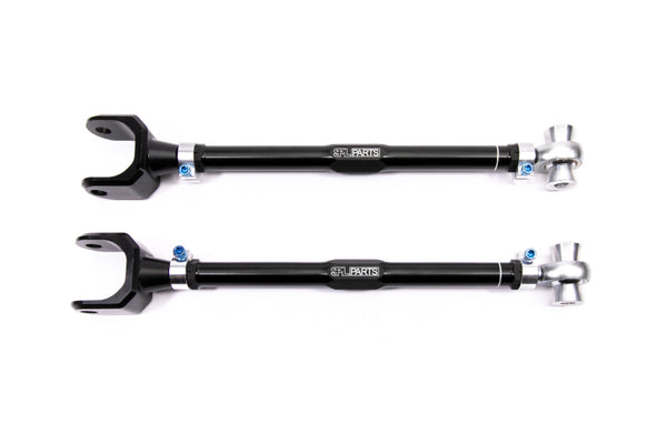 SPL Parts 2017+ Tesla Model 3 Rear Lower Traction Rods - SPL RTR MOD3 for 2020-2023 Tesla Y - front view