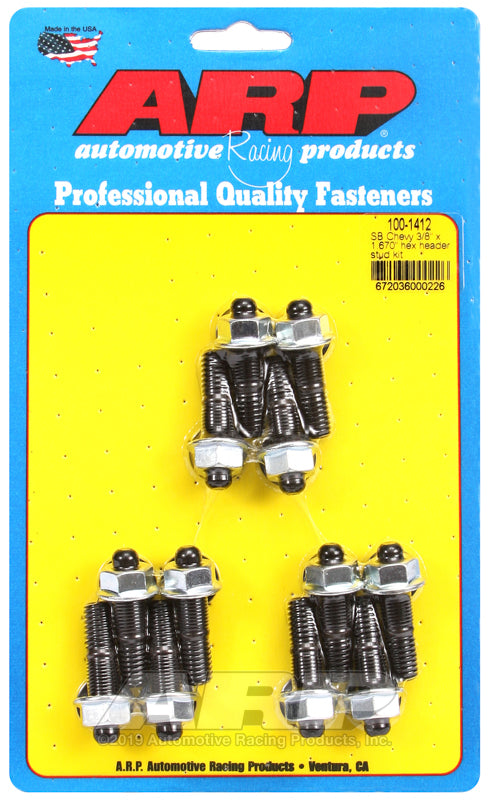 ARP SB Chevy 3/8 x 1.670in Hex Header Stud Kit - 100-1412