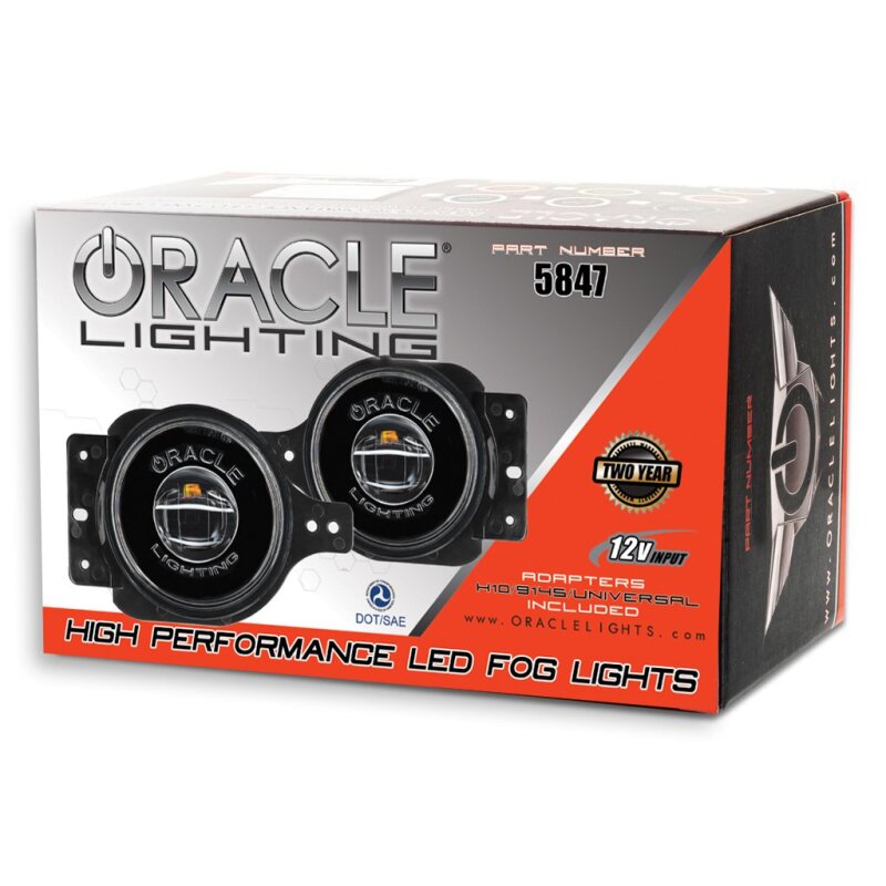 Oracle Jeep Wrangler JL/Gladiator JT Sport High Performance W LED Fog Lights - No Halo SEE WARRANTY - 5847-504