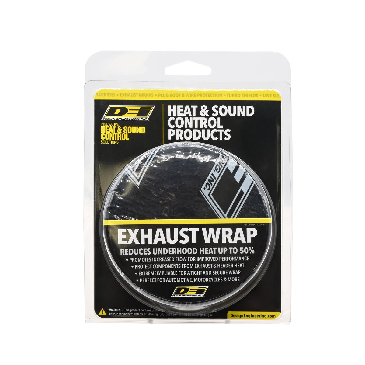 DEI Exhaust Wrap 2in x 25ft - Titanium - Black - 10004 by DEI - front view