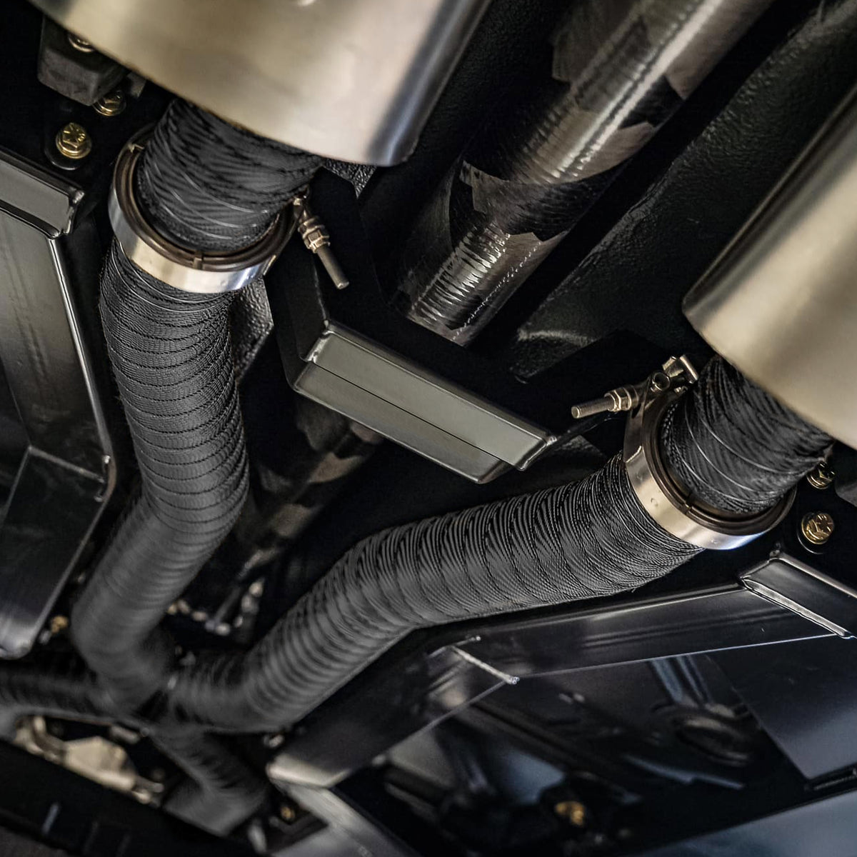 DEI Exhaust Wrap 2in x 15ft - Titanium - Black - 10005 by DEI - front view