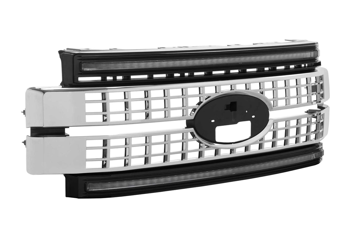 Morimoto - XBG LED Grille: Ford Super Duty (17-19) (Chrome Finish / Amber DRL) - XBG08
