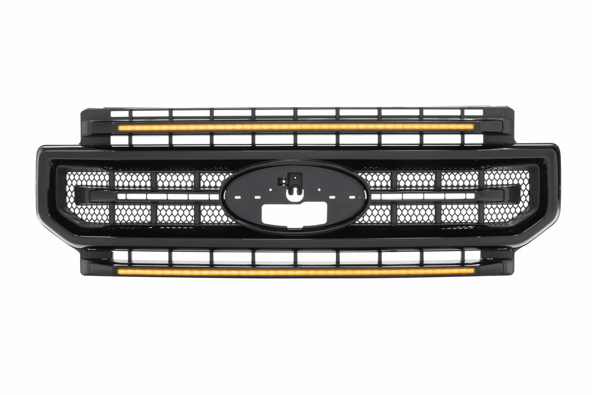 Morimoto - XBG LED Grille: Ford Super Duty (20-22) (Gloss Black / Amber DRL) - XBG11