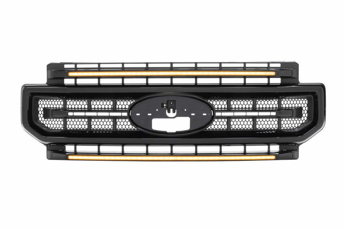 Morimoto - XBG LED Grille: Ford Super Duty (20-22) (Gloss Black / Amber DRL) - XBG11