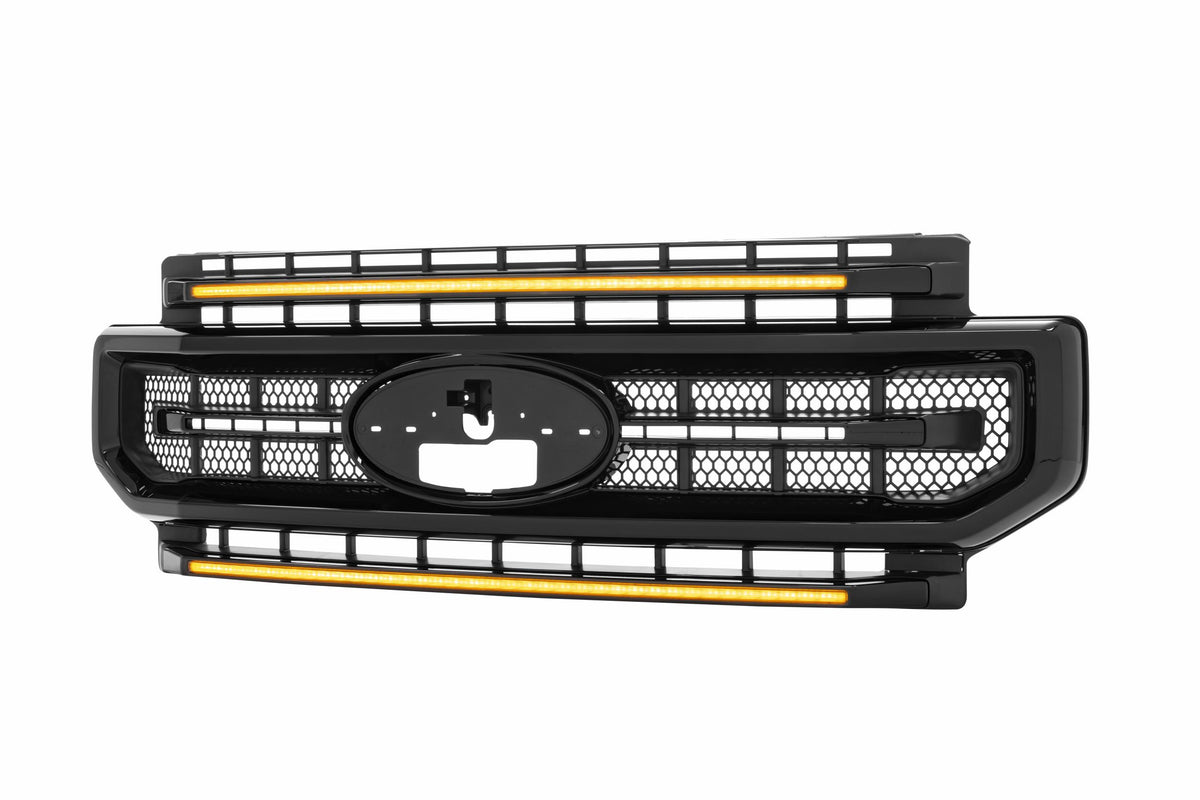 Morimoto - XBG LED Grille: Ford Super Duty (20-22) (Gloss Black / Amber DRL) - XBG11