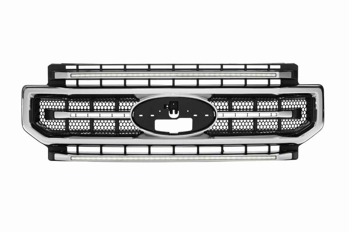 Morimoto - XBG LED Grille: Ford Super Duty (20-22) (Chrome Finish / White DRL) - XBG12