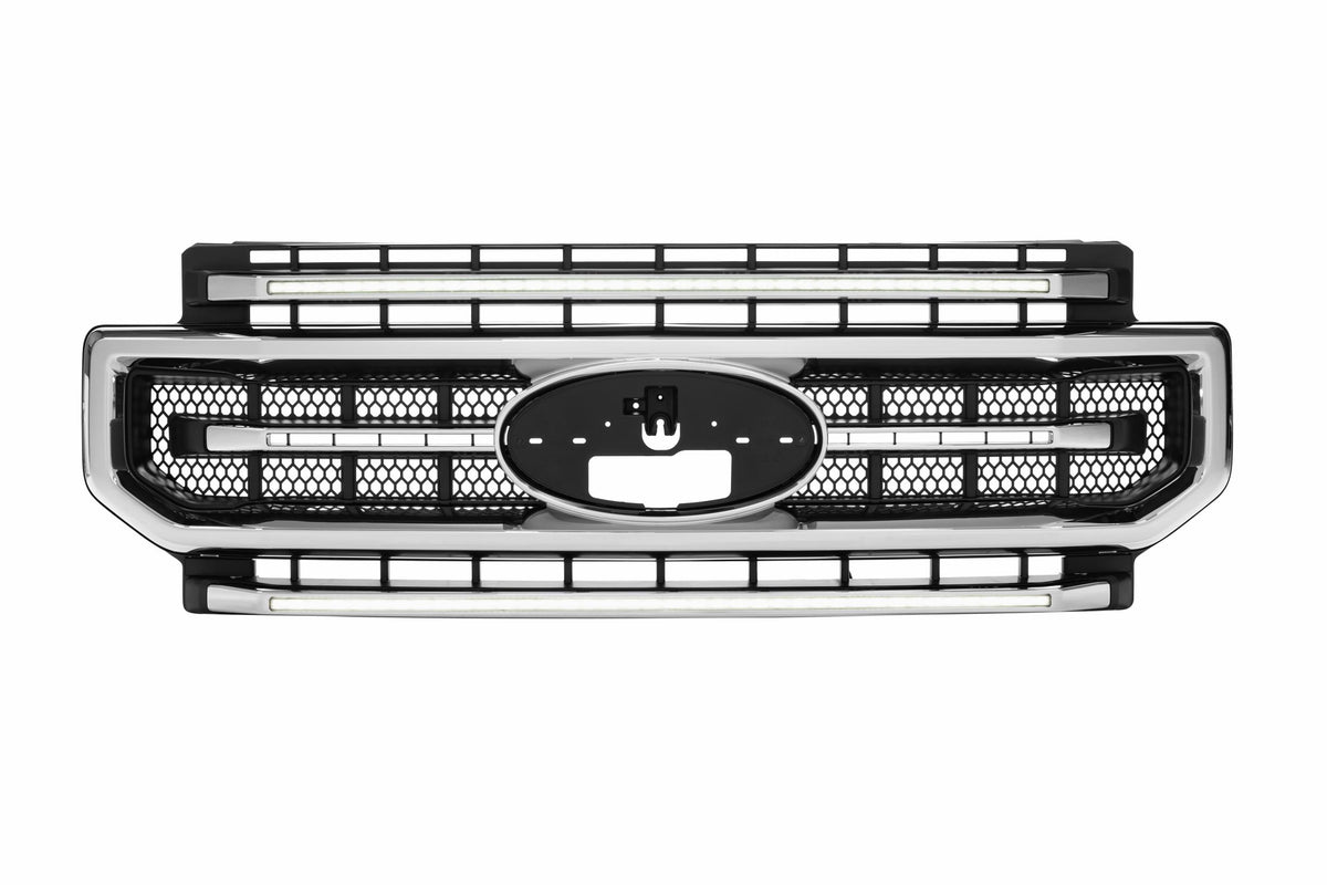 Morimoto - XBG LED Grille: Ford Super Duty (20-22) (Chrome Finish / White DRL) - XBG12