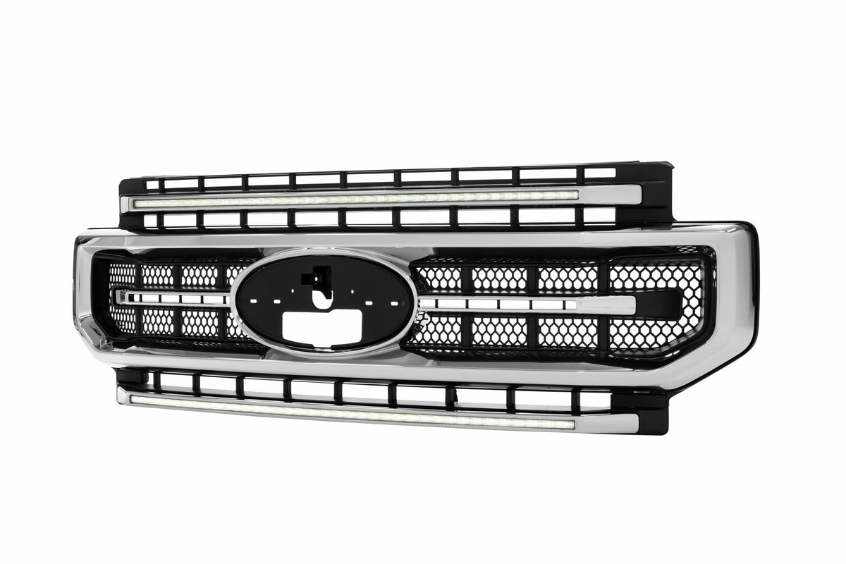 Morimoto - XBG LED Grille: Ford Super Duty (20-22) (Chrome Finish / White DRL) - XBG12