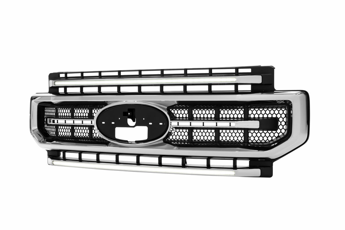 Morimoto - XBG LED Grille: Ford Super Duty (20-22) (Chrome Finish / White DRL) - XBG12