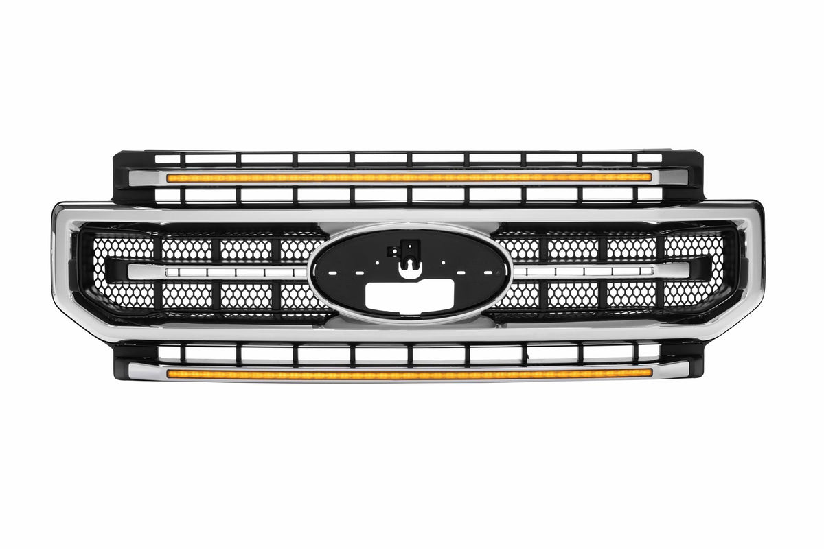 Morimoto - XBG LED Grille: Ford Super Duty (20-22) (Chrome Finish / Amber DRL) - XBG13