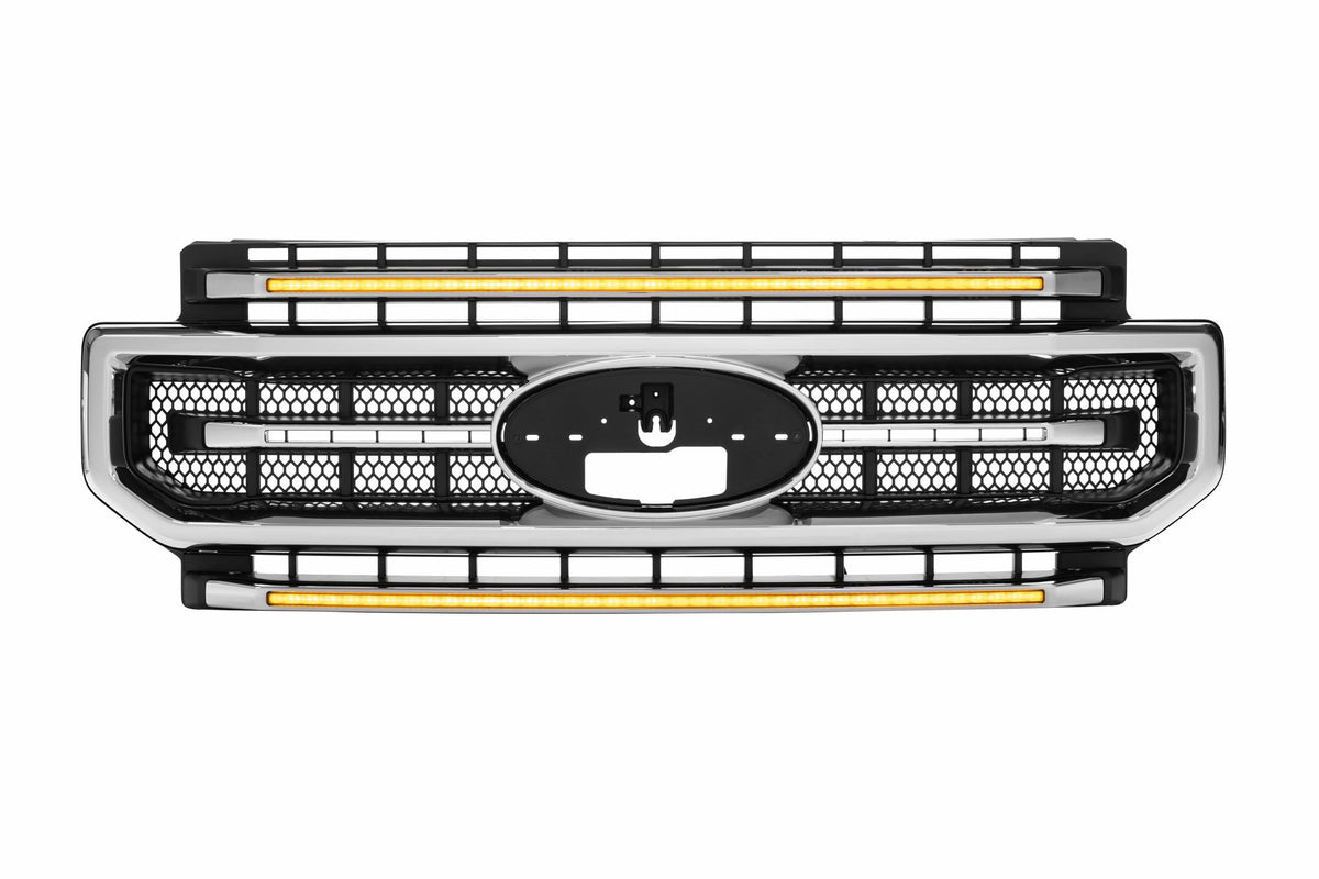 Morimoto - XBG LED Grille: Ford Super Duty (20-22) (Chrome Finish / Amber DRL) - XBG13